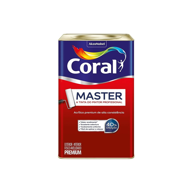 CORAL MASTER BRANCO FOSCO 18L
