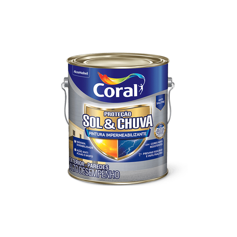 CORAL SOL E CHUVA IMPEMEABILIZANTE BRANCO 3,6L