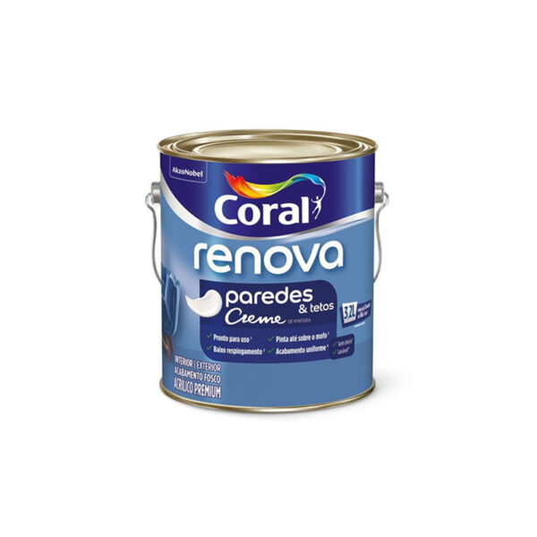 CORAL RENOVA PARETES E TETOS BRANCO FOSCO 3,2L