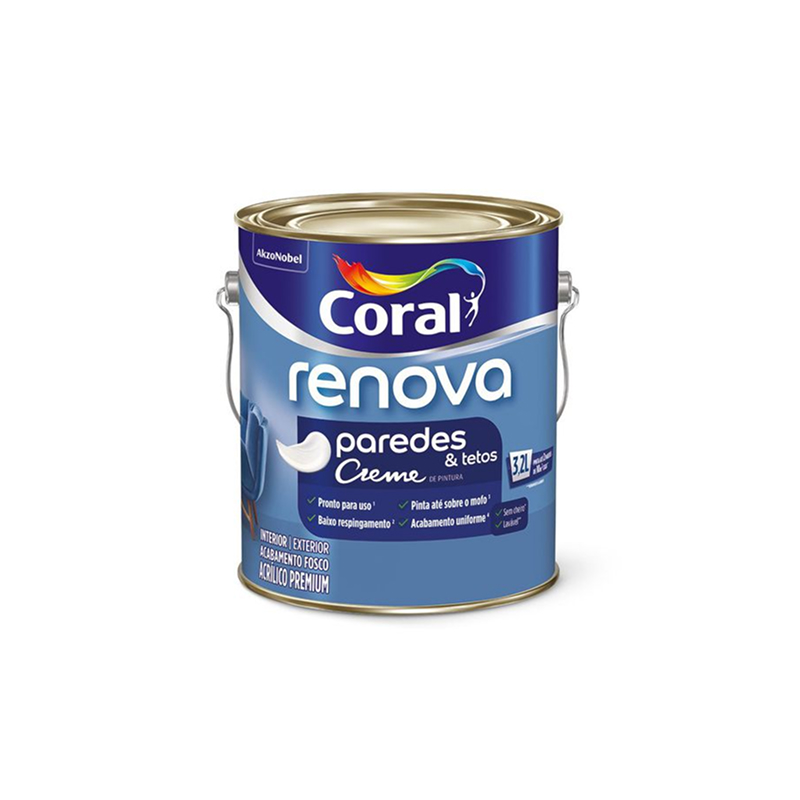 CORAL RENOVA PARETES E TETOS BRANCO FOSCO 3,2L