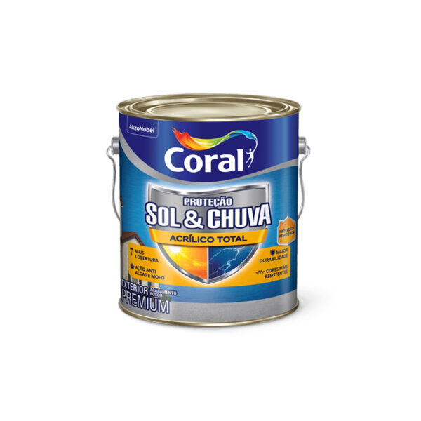 CORAL SOL E CHUVA ACRILICO TOTAL BRANCO 3,6L
