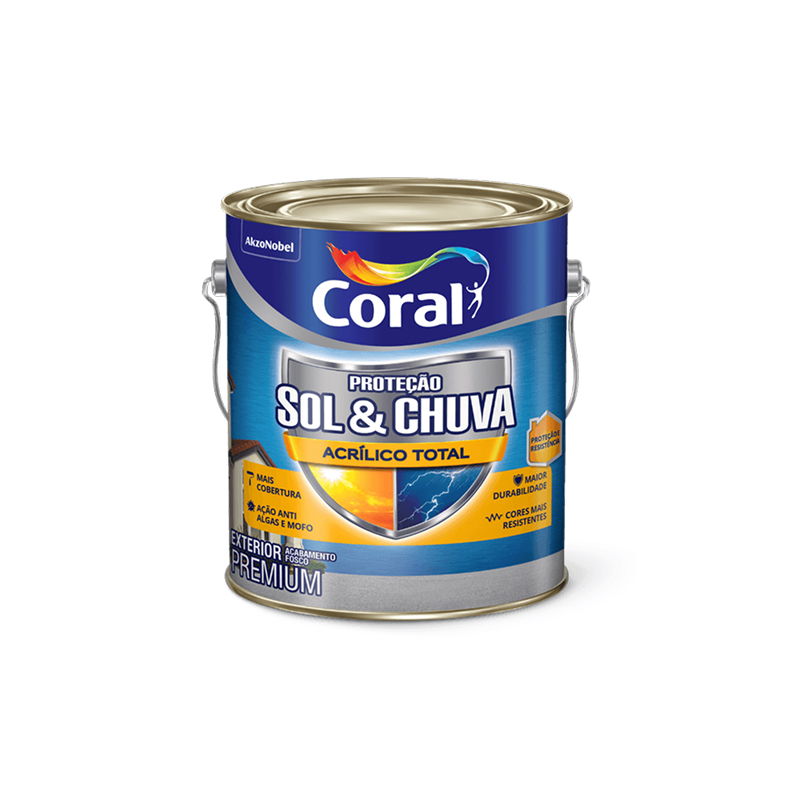 CORAL SOL E CHUVA ACRILICO TOTAL BRANCO 3,6L